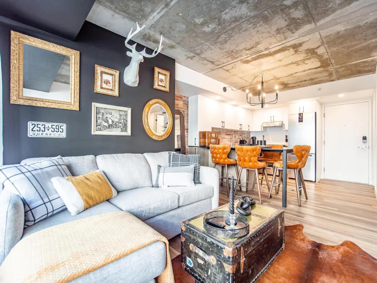 Quebec, Rustique Chic En Ville, Piscine Sur Le Toit Pour 2 A 6 Invites Exterior foto